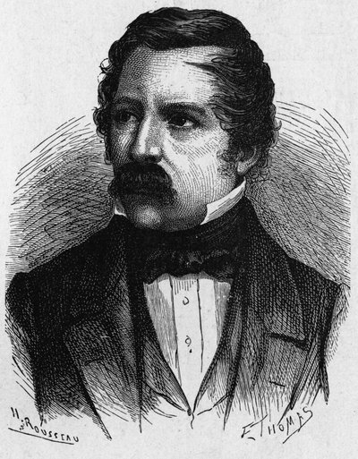 Portrait of Carl August von Steinheil (1801-1870), German physicist, inventor in the field of telegraphy - in Album of Science; illustrious scientists; Great Discoveries 1896 by French School