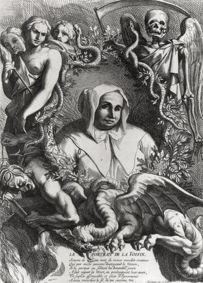 Portrait of Catherine Monvoisin (La Voisin) (1640-80) (engraving) by French School