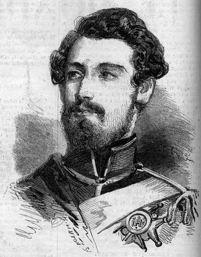 Portrait of Charles XV (1826-1872), King of Sweden and Norway. Engraving in Le Monde Illustrous n°119 of 23 July 1859. by French School