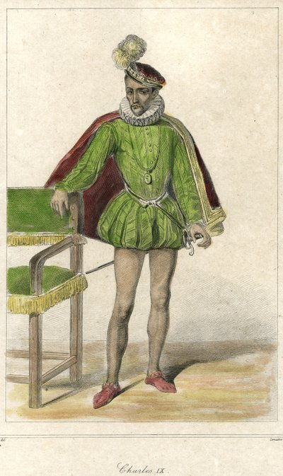 Portrait of Charles IX, King of France. by French School