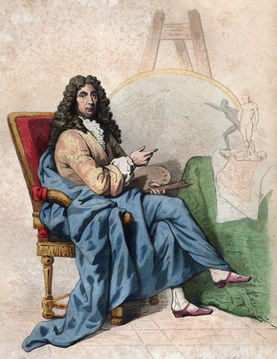 Portrait of Charles Lebrun (1619-1690), French painter and art theorist by French School