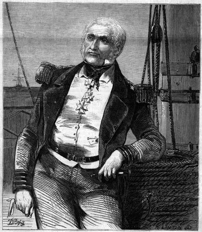 Portrait of Charles Napier, Scottish admiral and politician - Engraving in 