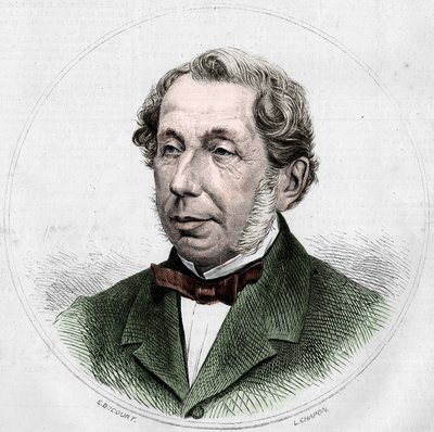 Portrait of Charles de Remusat (1797-1875), Minister of Foreign Affairs. Engraving in 
