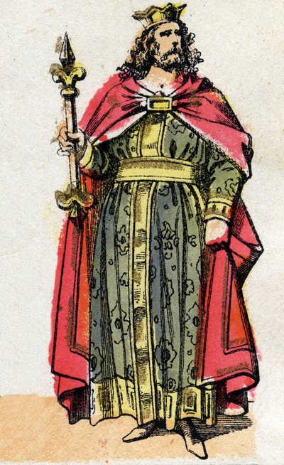 Portrait of Childebert I (c. 497 - 558), King of the Franks. by French School