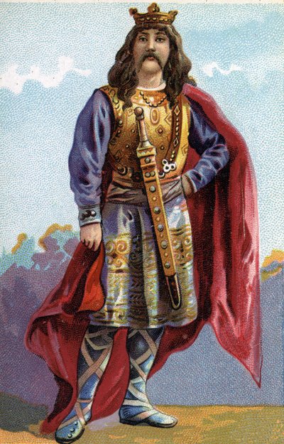 Portrait of Chilperic I, King of the Franks from 561 to 584 by French School