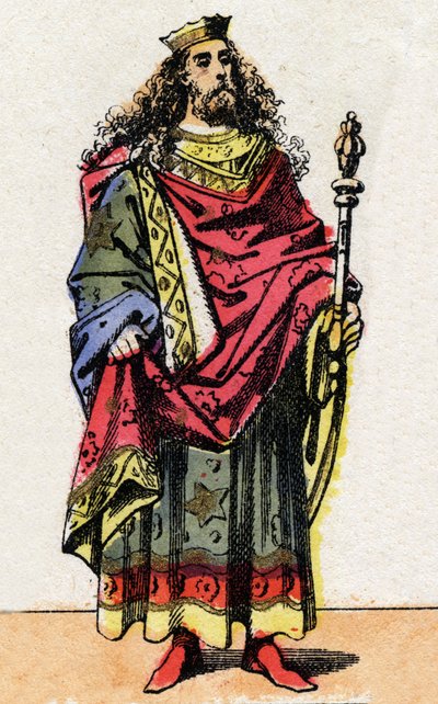 Portrait of Clodion dit Le Chevelu, King of the Franks by French School