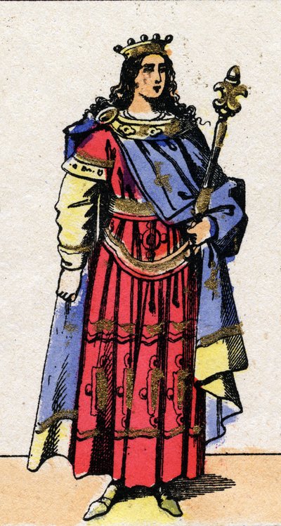 Portrait of Clovis III, King of the Franks. by French School
