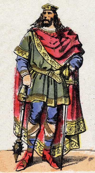 Portrait of Clovis I (c. 466-511), King of the Franks. by French School