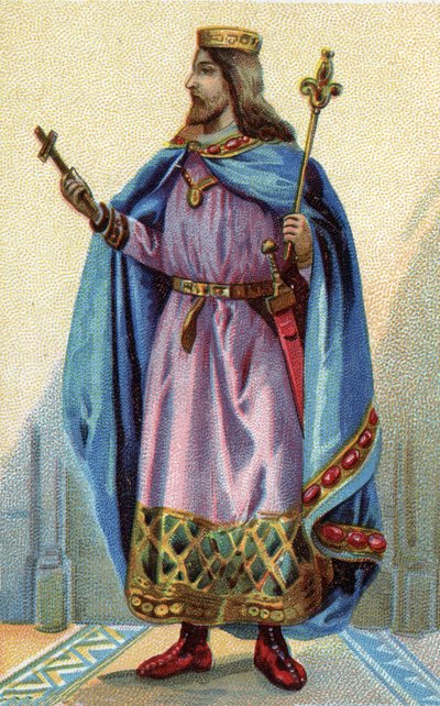 Portrait of Clovis, King of the Franks from 481 to 511 by French School