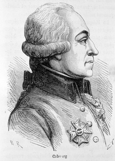 Portrait of Cobourg, general of the Austrian army - in L