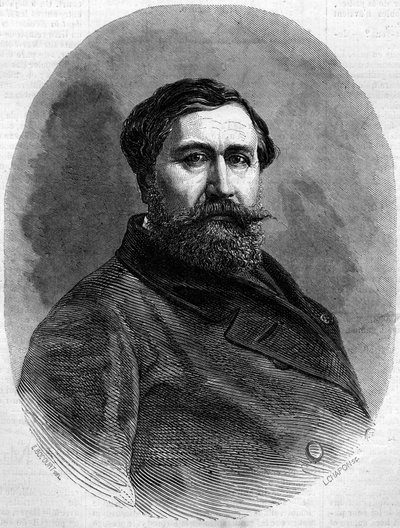 Portrait of Count Alfred Emilien de Nieuwerkerke (1811-1892), French sculptor and high official. Engraving in “Le Monde Illustré” n°212 of 4 May 1861. by French School
