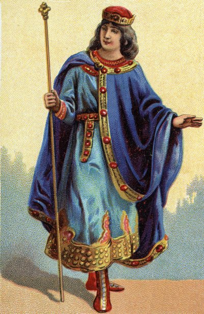 Portrait of Dagobert II, king of the Franks from 711 to 716 by French School