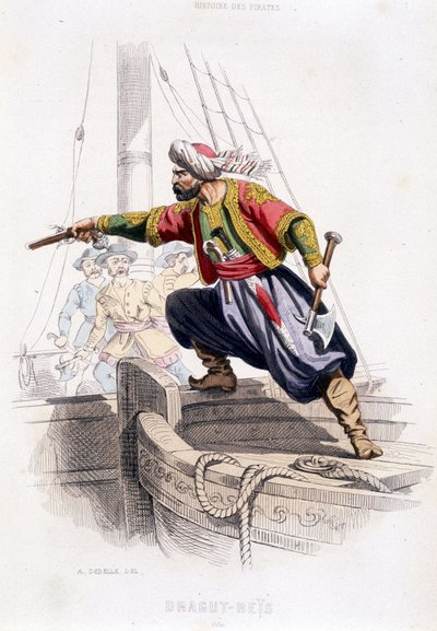 Portrait of Dragut - Reïs, Turkish pirate of the 16th century, from 