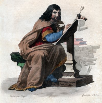 Portrait of Einhard, Frankish scholar and courtier by French School