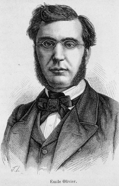 Portrait of Emile Ollivier, French politician (1825 -1913) - in L