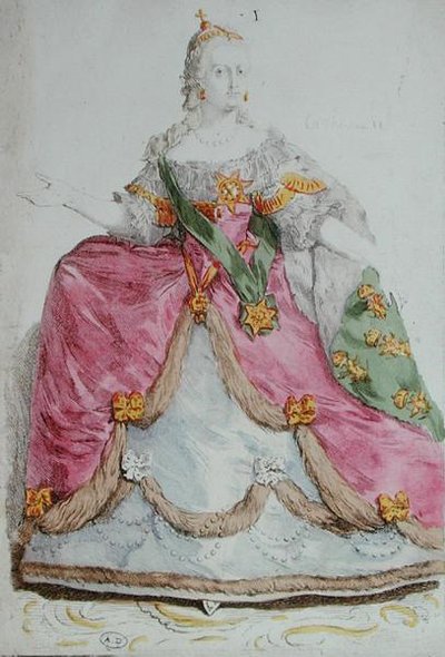 Portrait of Empress Catherine II the Great of Russia by French School