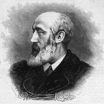 Portrait of Ernest Feydeau (1821-1873), French poet and novelist. Engraving in Le Monde Illustré n°865 of November 8 by French School