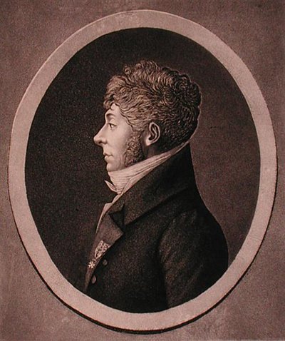Portrait of Etienne-Nicolas Mehul (1763-1817) engraved by Edme Quenedey (1756-1830) by French School