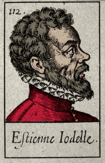 Portrait of Etienne Jodelle (1532-1573), French Poet Member of the Pleiade Movement. Engraving of the 19th Century by French School