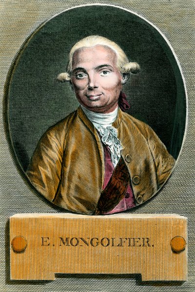 Portrait of Etienne de Montgolfier (1745 - 1799), inventor of the hot air balloon by French School