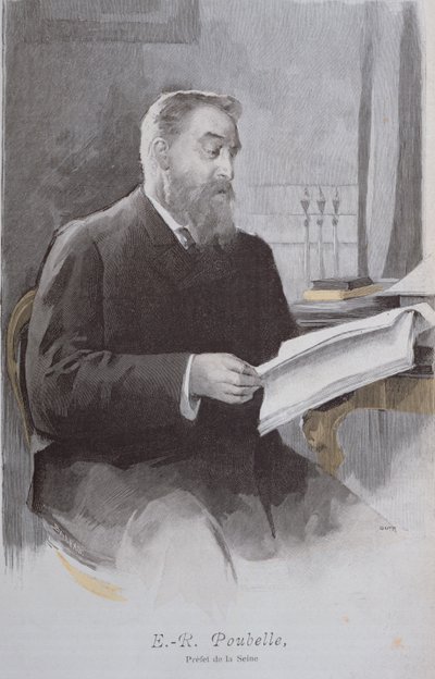 Portrait of Eugene Poubelle (1831-1907), from La Revue Illustree. 15th June 1893 by French School