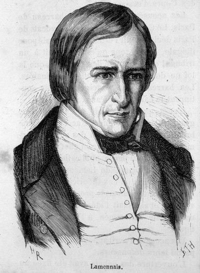 Portrait of Félicité Robert de La Mennais or Lamennais, French Priest and Writer by French School