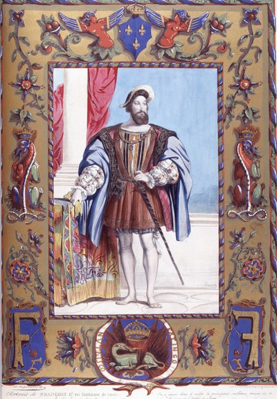 Portrait of Francois 1er in court costume by French School