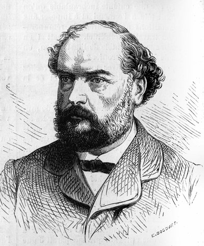 Portrait of Francois Desire Bancel (1822-1871), French politician (engraving in Le Monde Illustré) by French School