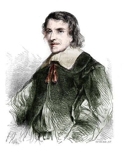 Portrait of Francois de La Mothe Le Vayer (1585-1672), French philosopher. Engraving from 1858. by French School