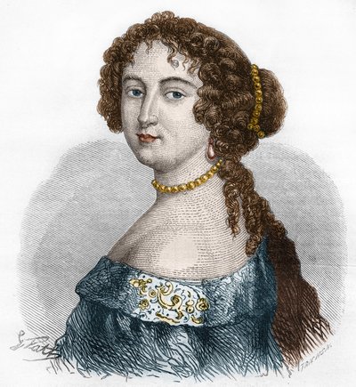 Portrait of Françoise Athénaïs by Rochechouart Mortemart, Marquise de Montespan (or Madame de Montespan) (1640-1707). Engraving from 1879 by French School