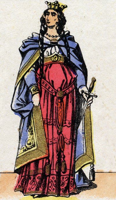 Portrait of Fredegonde, Queen of Neustria. by French School