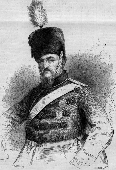 Portrait of Frederic VII (1808-1863), King of Denmark. Engraving in “Le Monde Illustré” n°346 of 28 November 1863 by French School