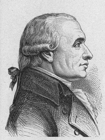 Portrait of Gaspard Monge, Count of Peluse (1746 - 1818), French mathematician - in Album of Science; illustrious scientists; Great discoveries 1896 by French School