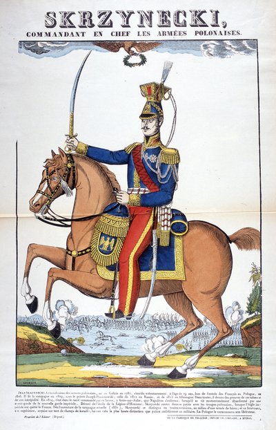 Portrait of General Jean Skrznecki, commander-in-chief of the Polish army, enlisted in the Napoleonic troops. Picture of Epinal by French School