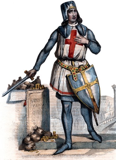 Portrait of Geoffrey of Villehardouin (1150-1228), French historian and knight by French School