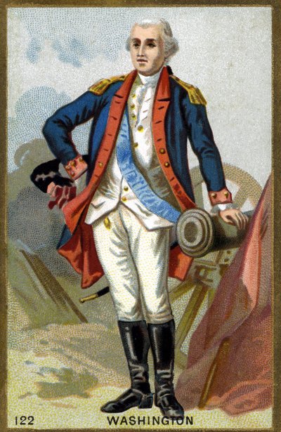Portrait of George Washington (1732-1799). Chromolithography of the late 19th century by French School