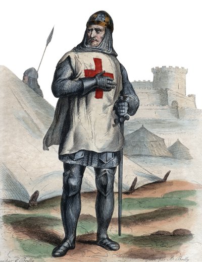 Portrait of Godfrey of Bouillon (104061-1100), Frankish knight, one of the leaders of the First Crusade by French School