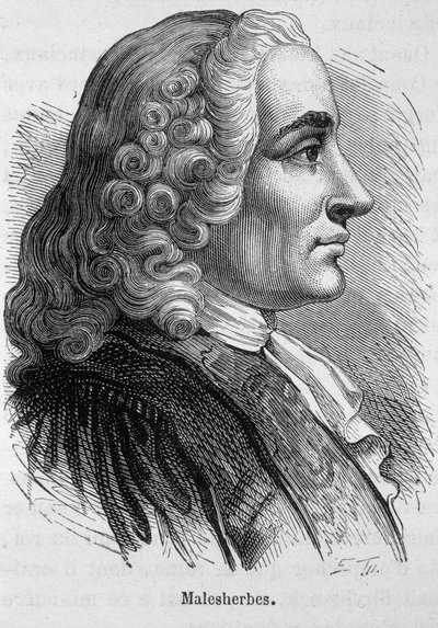 Portrait of Guillaume-Chrétien de Lamoignon de Malesherbes (1721-1794), French politician - in “L