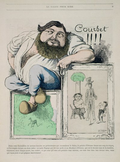 Portrait of Gustave Courbet, Illustration from Gill Revue, Published by Marchandeau by French School