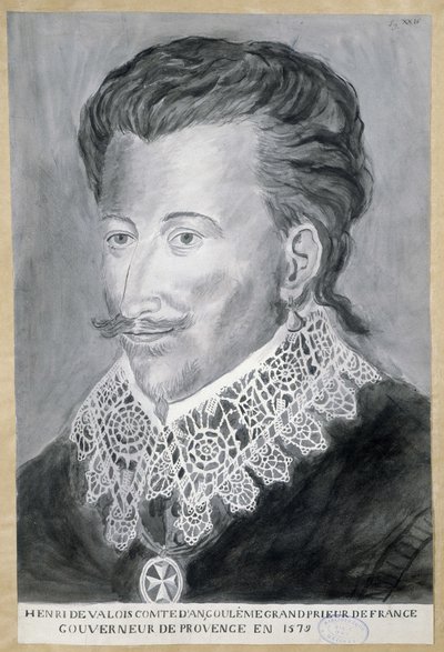 Portrait of Henri de Valois, Count of Angouleme, Grand Prior of France, Governor of Provence in 1579 by French School