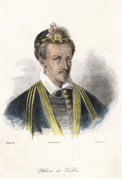 Portrait of Henry III (1551 - 1589), King of France (with an earring) by French School