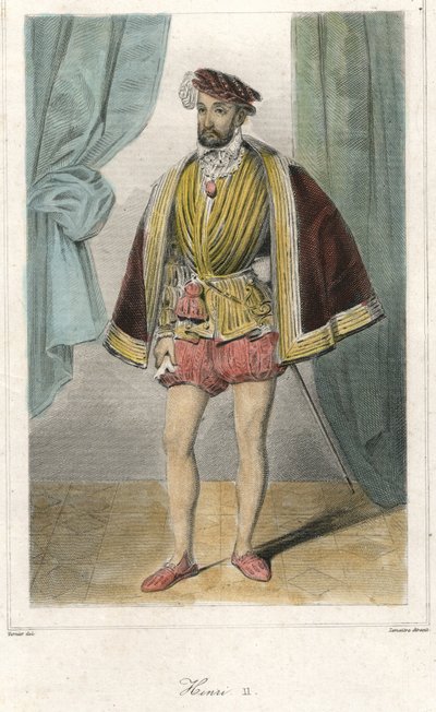Portrait of Henry II (1519 - 1559) with a sword by French School