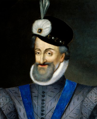 Portrait of Henry IV (1553-1610) King of France (detail) by French School