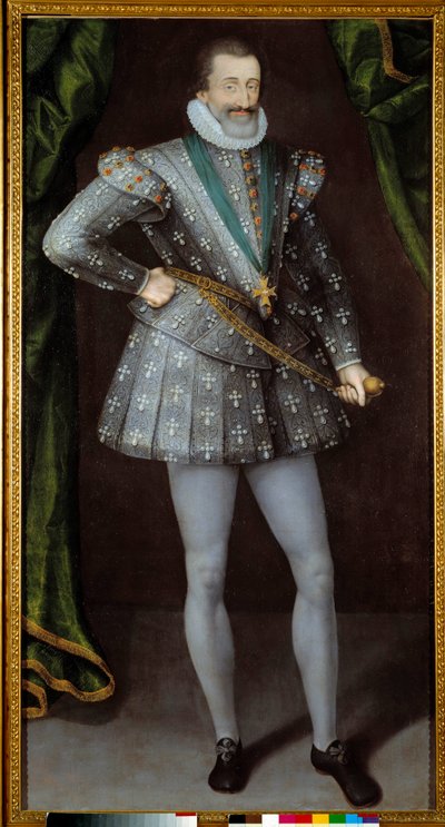Portrait of Henry IV, King of France (1553-1610). Anonymous painting of the 17th century. Beaux-Arts Museum, Grenoble, France by French School