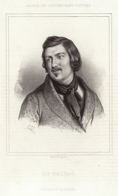 Portrait of Honore de Balzac by French School