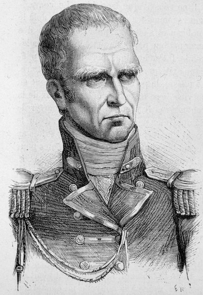 Portrait of Hudson Lowe, British general (1769 - 1844), appointed governor of St. Helena in 1815, he was the jailer of Napoleon - in 