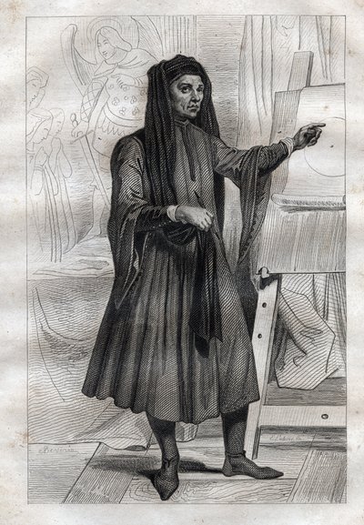 Portrait of Italian painter Giotto di Bondone by French School