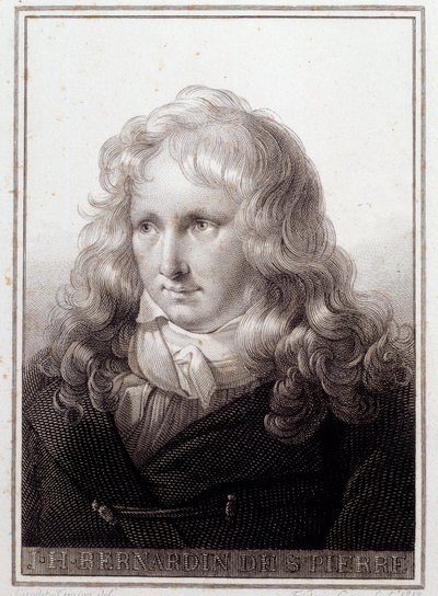 Portrait of Jacques Henri Bernardin de Saint Pierre (engraving) by French School