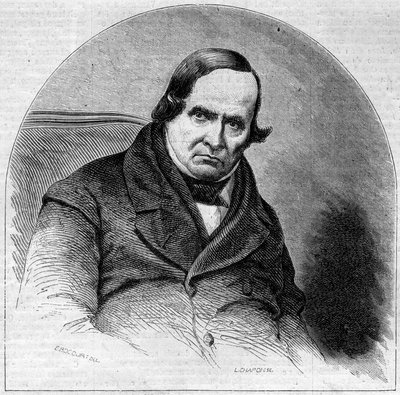 Portrait of Jean Baptiste Niccolini (1782-1861), Italian poet. Engraving in 