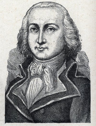 Portrait of Jean Baptiste Cyrus Adelaide de Timbrune de Thiembronne, Count of Valencia and General of the French Revolution - Engraving from 1889 by French School